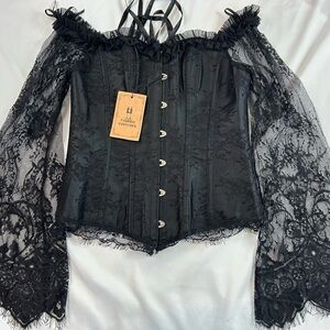 Black Lace Corset Top